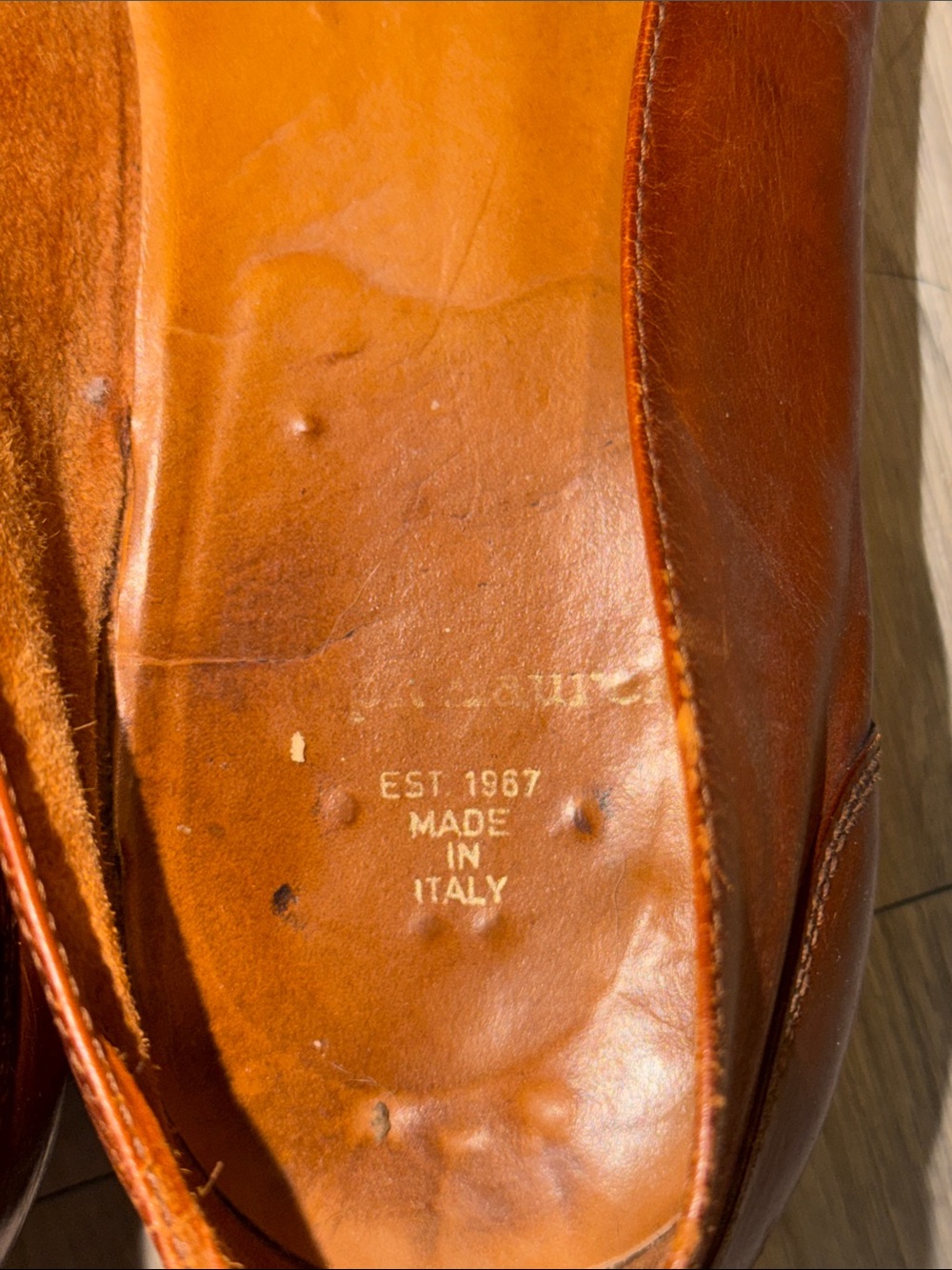 Polo by Ralph Lauren Brown Woven Leather Slip-On Loafers - Picture 4 of 4